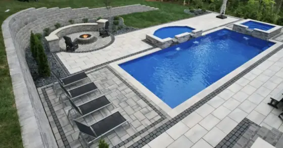 Aerial pool and patio project