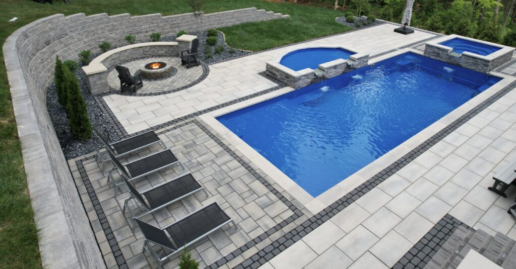 Aerial pool and patio project