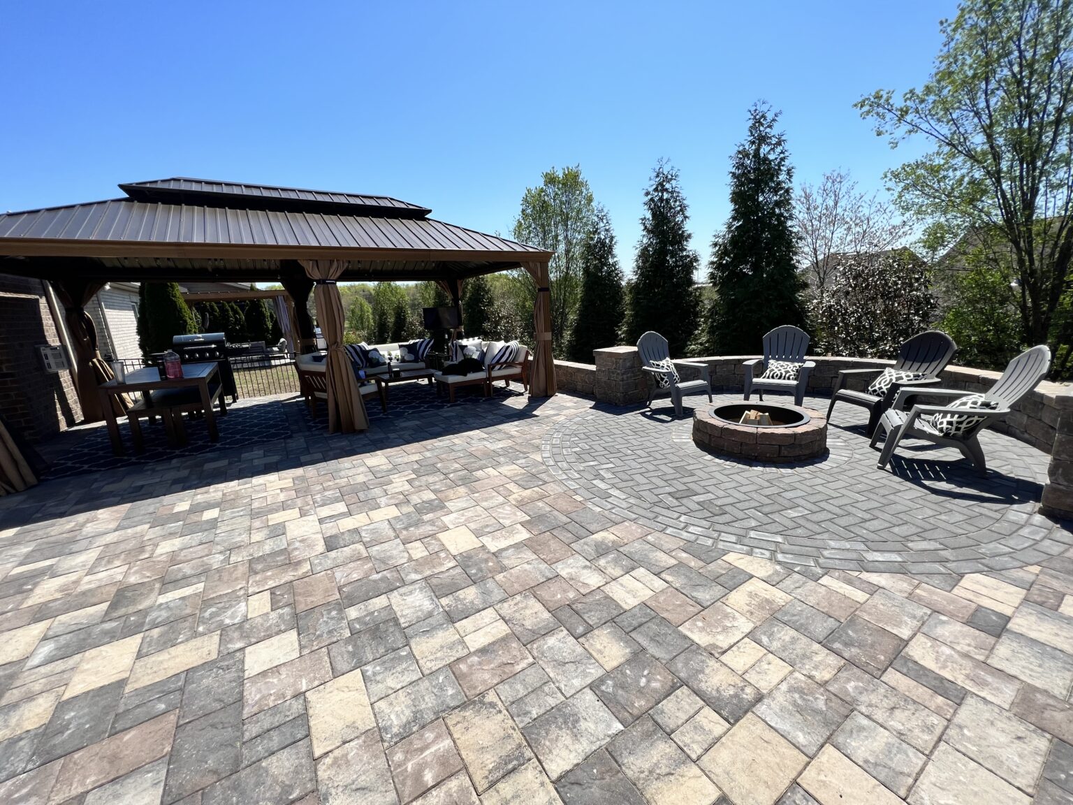 Paver walkway landscape