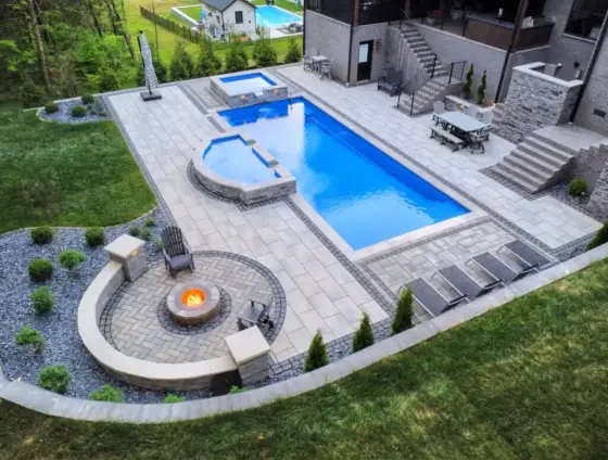 Fire pit and seating area